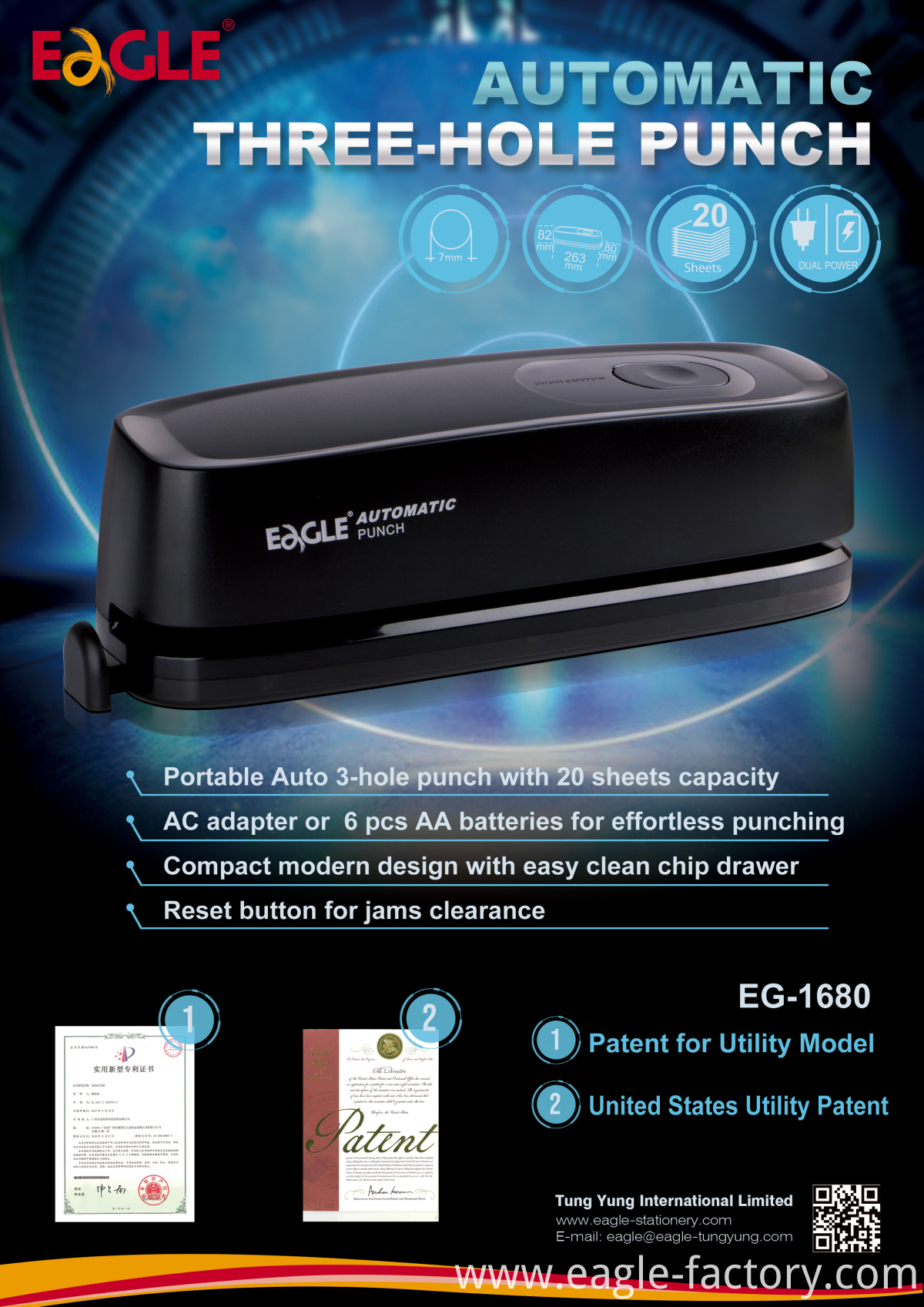 Eagle Electric ThreeHole Punch China Manufacturer